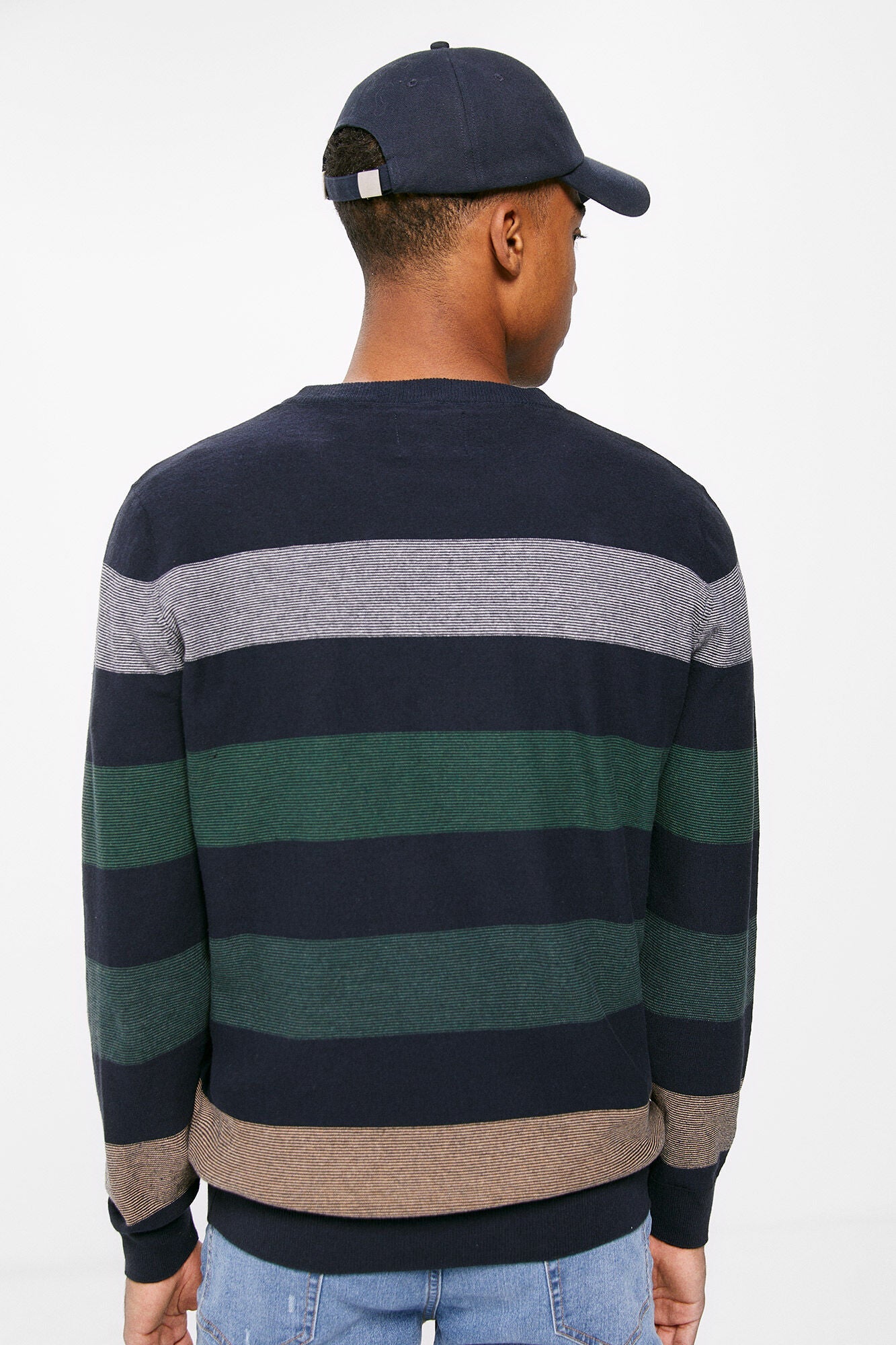 Coloured striped jumper