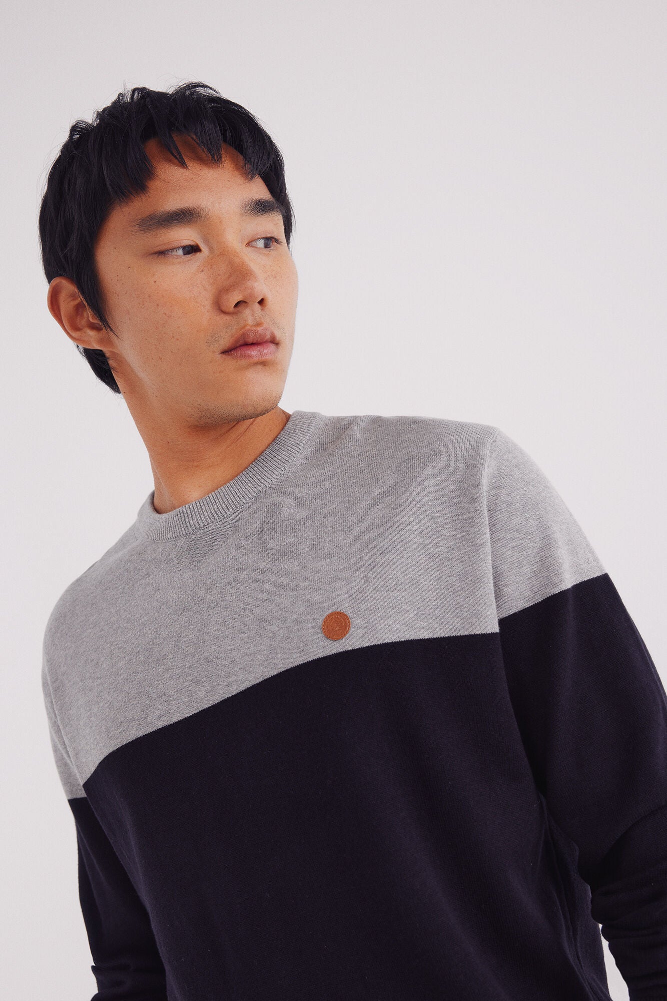Basic color block sweater