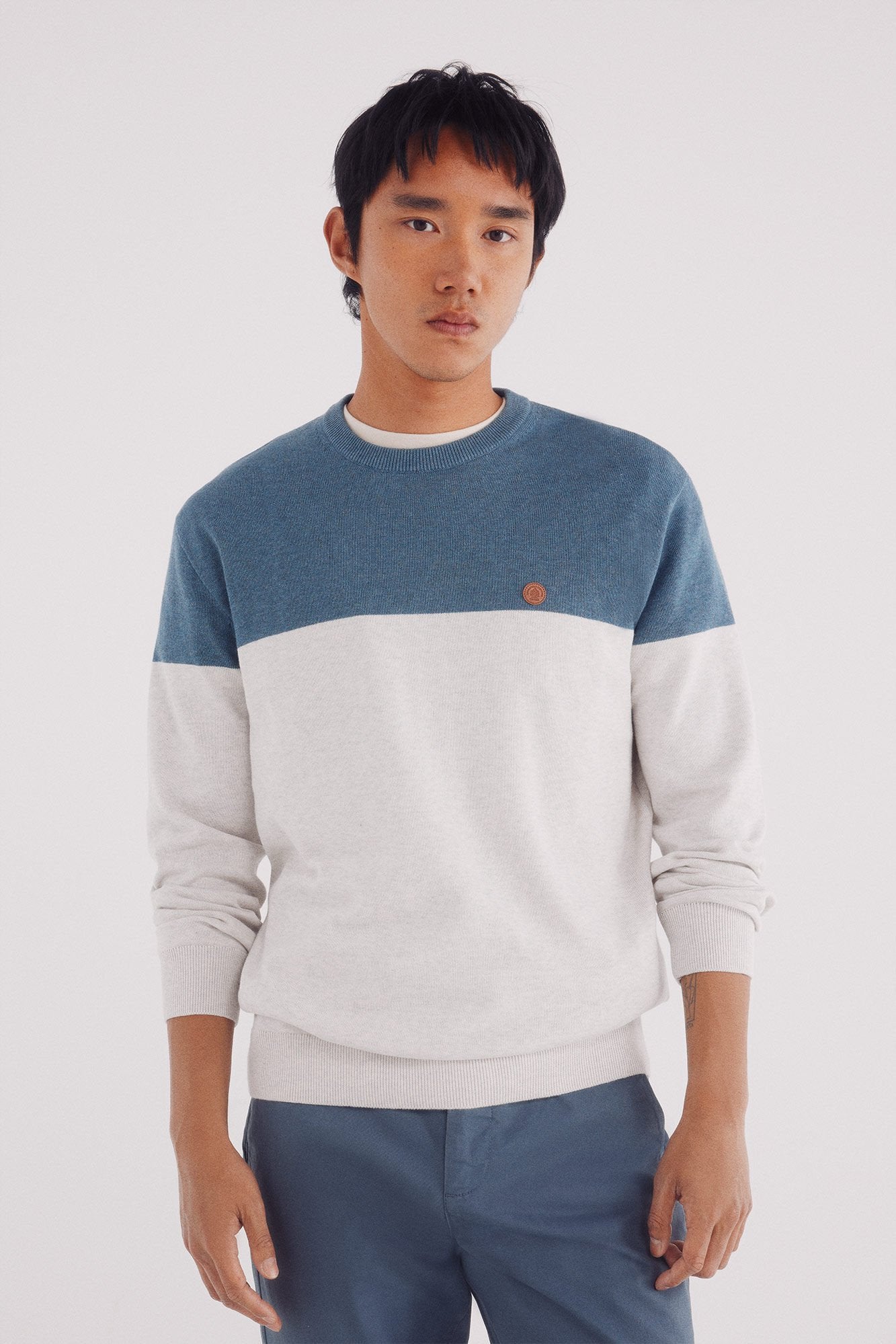Basic color block sweater