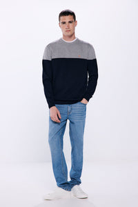 Basic color block sweater