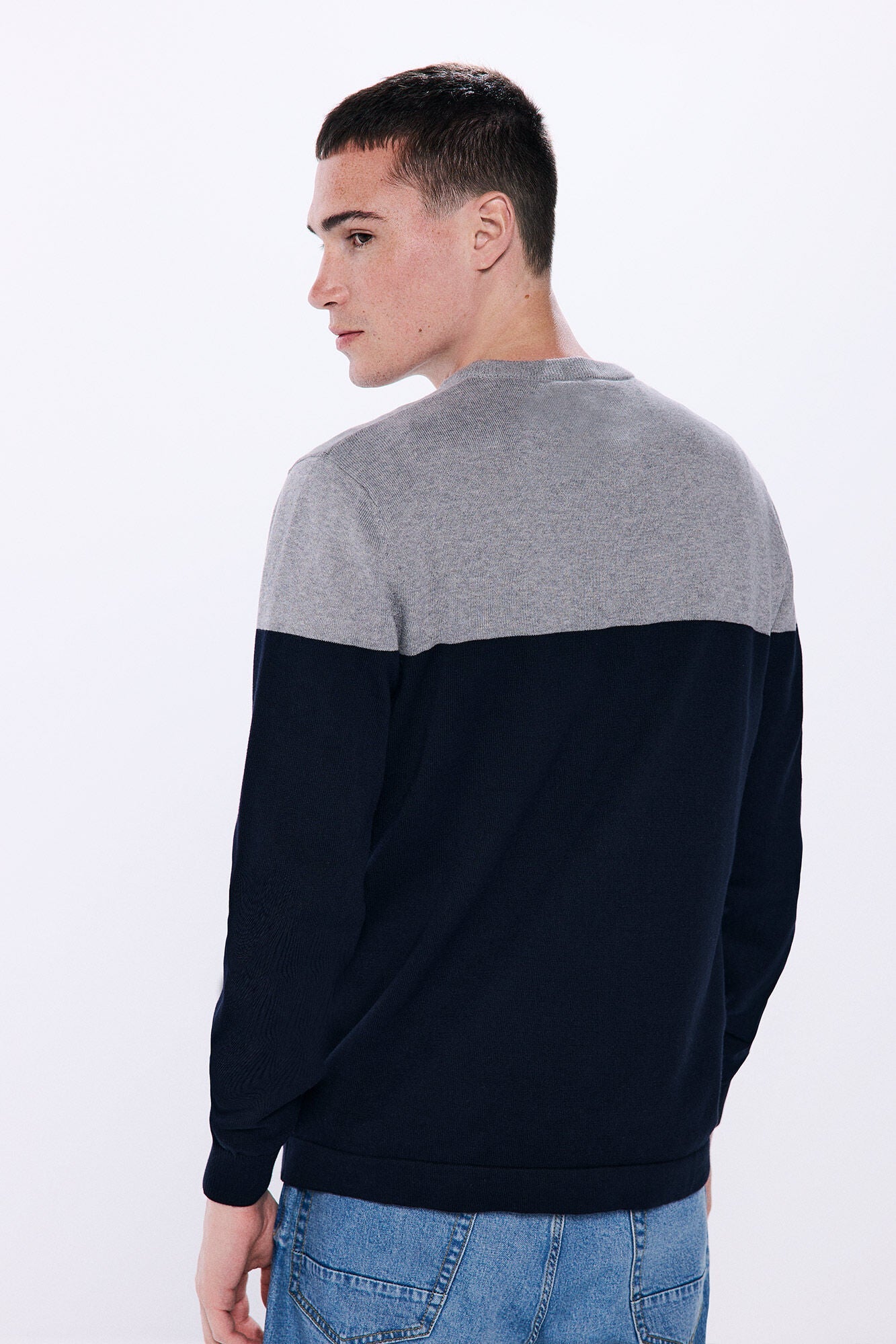 Basic color block sweater