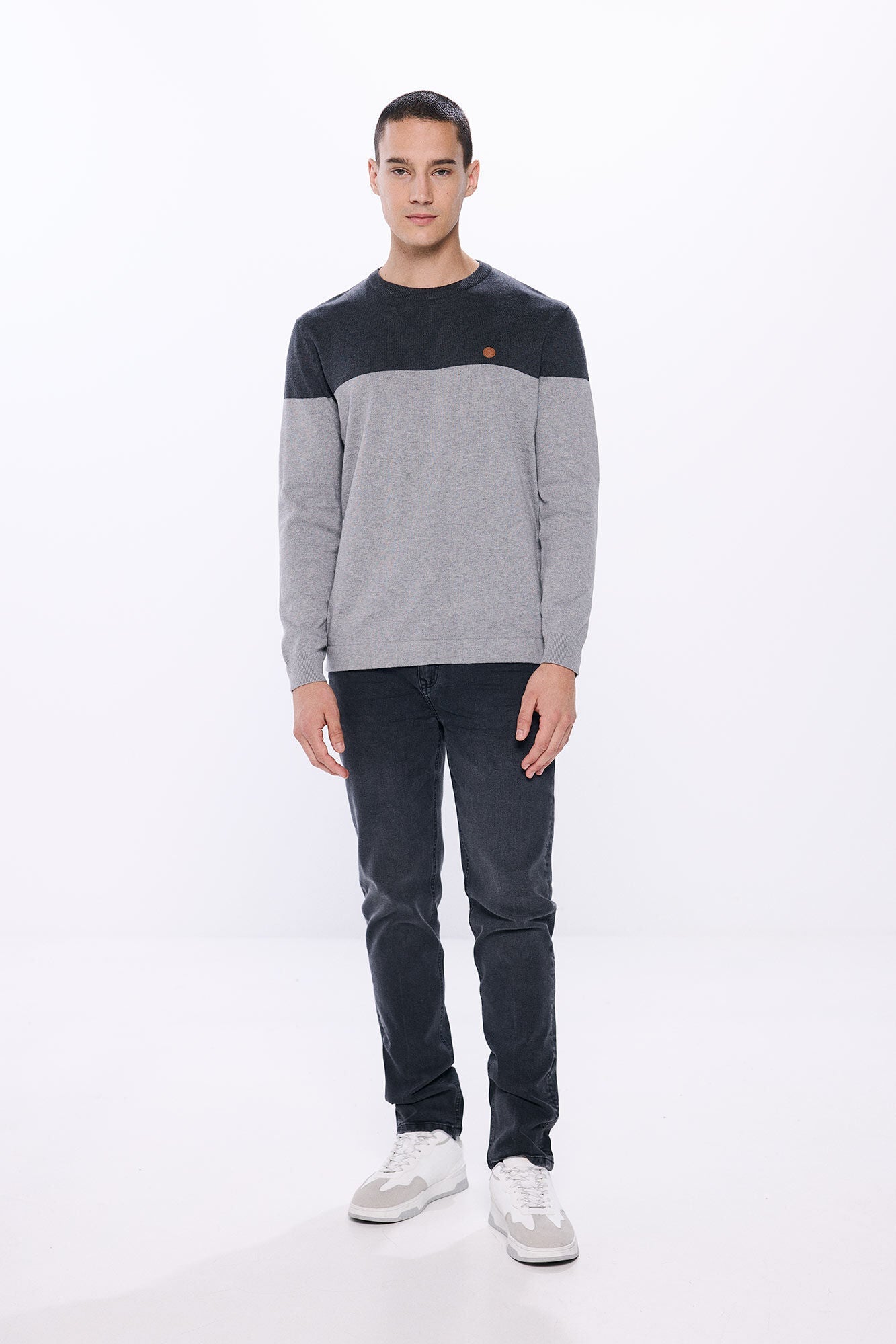 Basic color block sweater