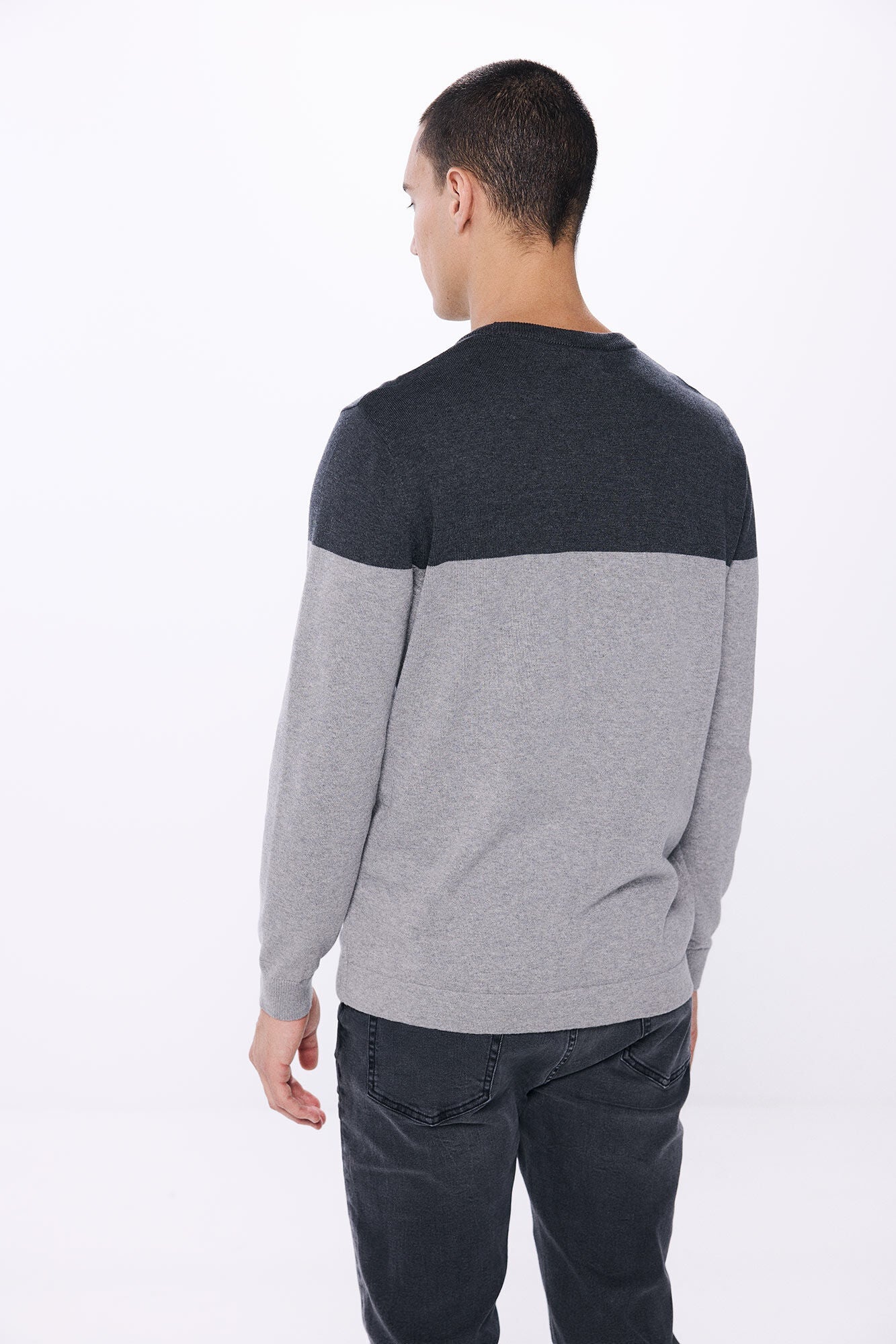 Basic color block sweater
