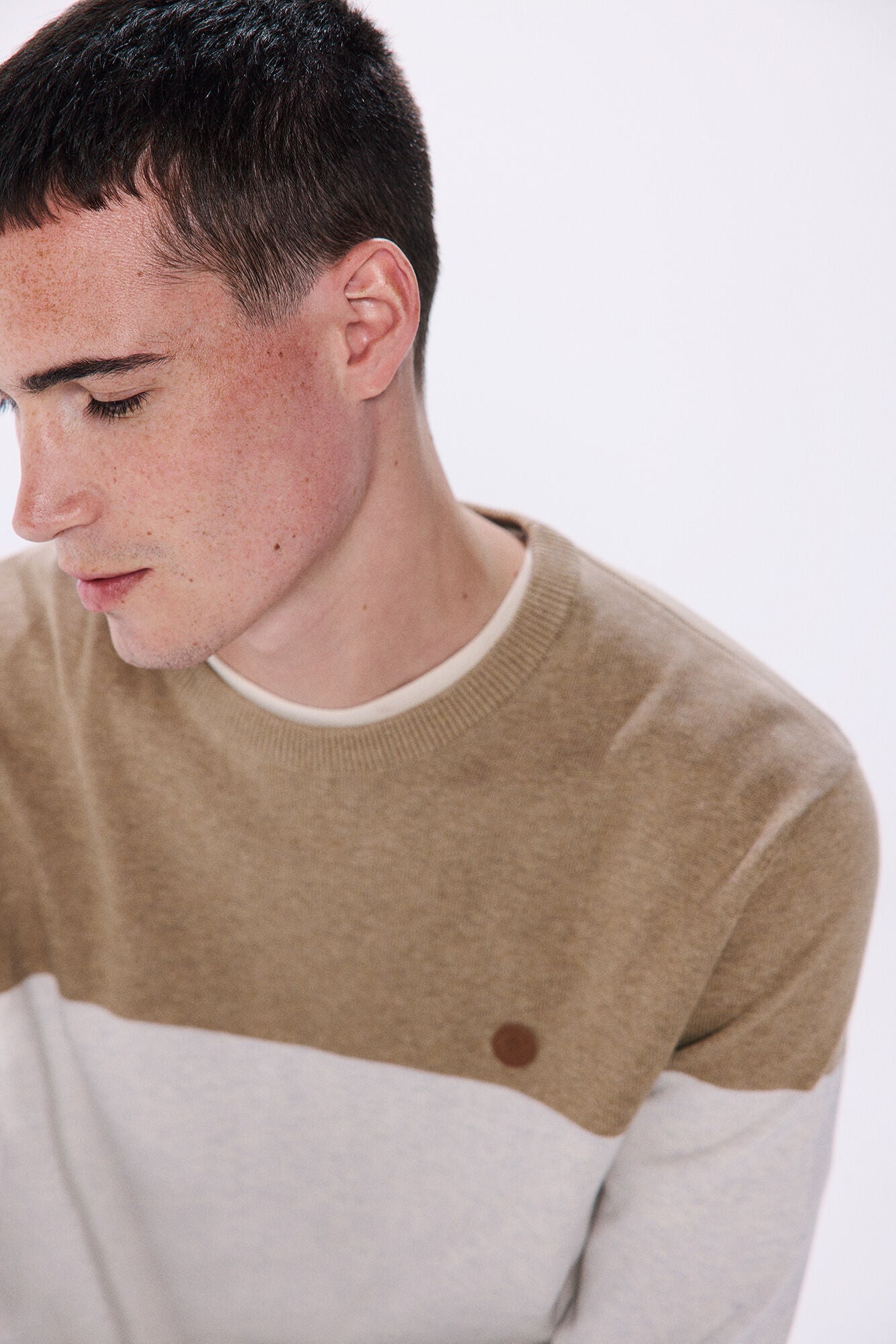 Basic color block sweater