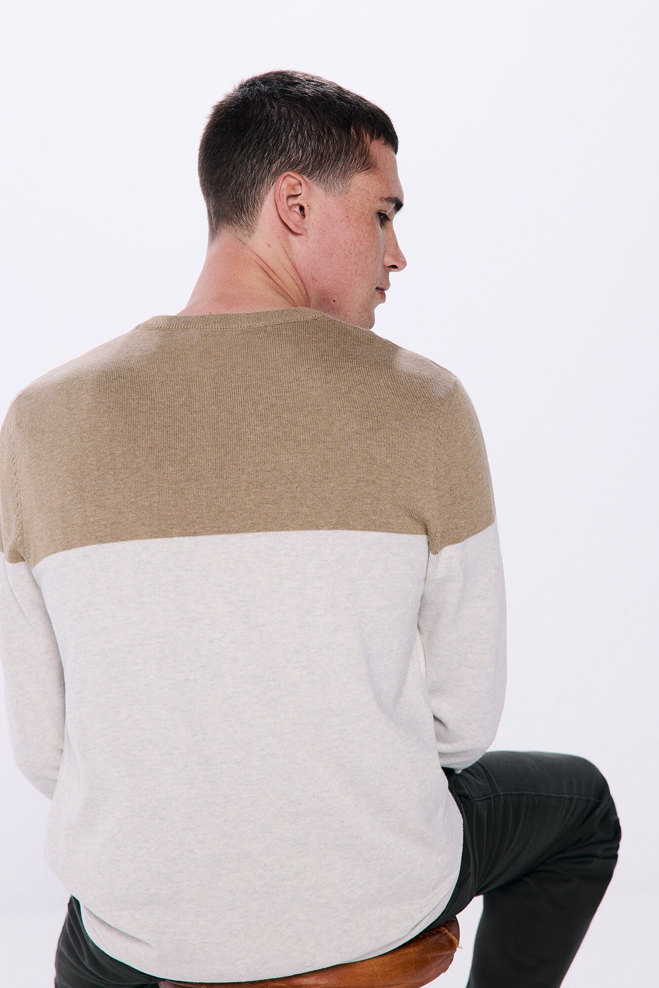 Basic color block sweater