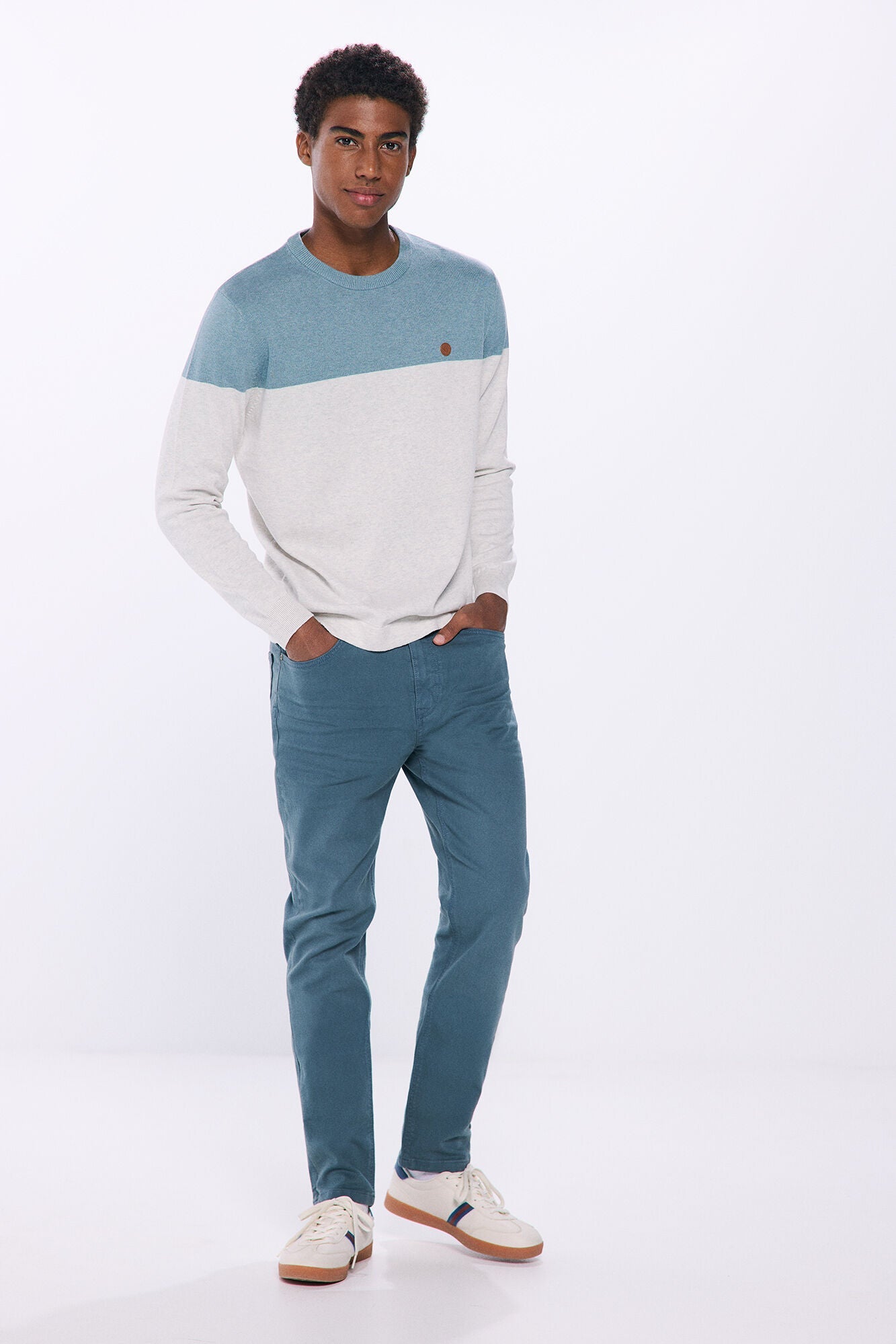 Basic color block sweater