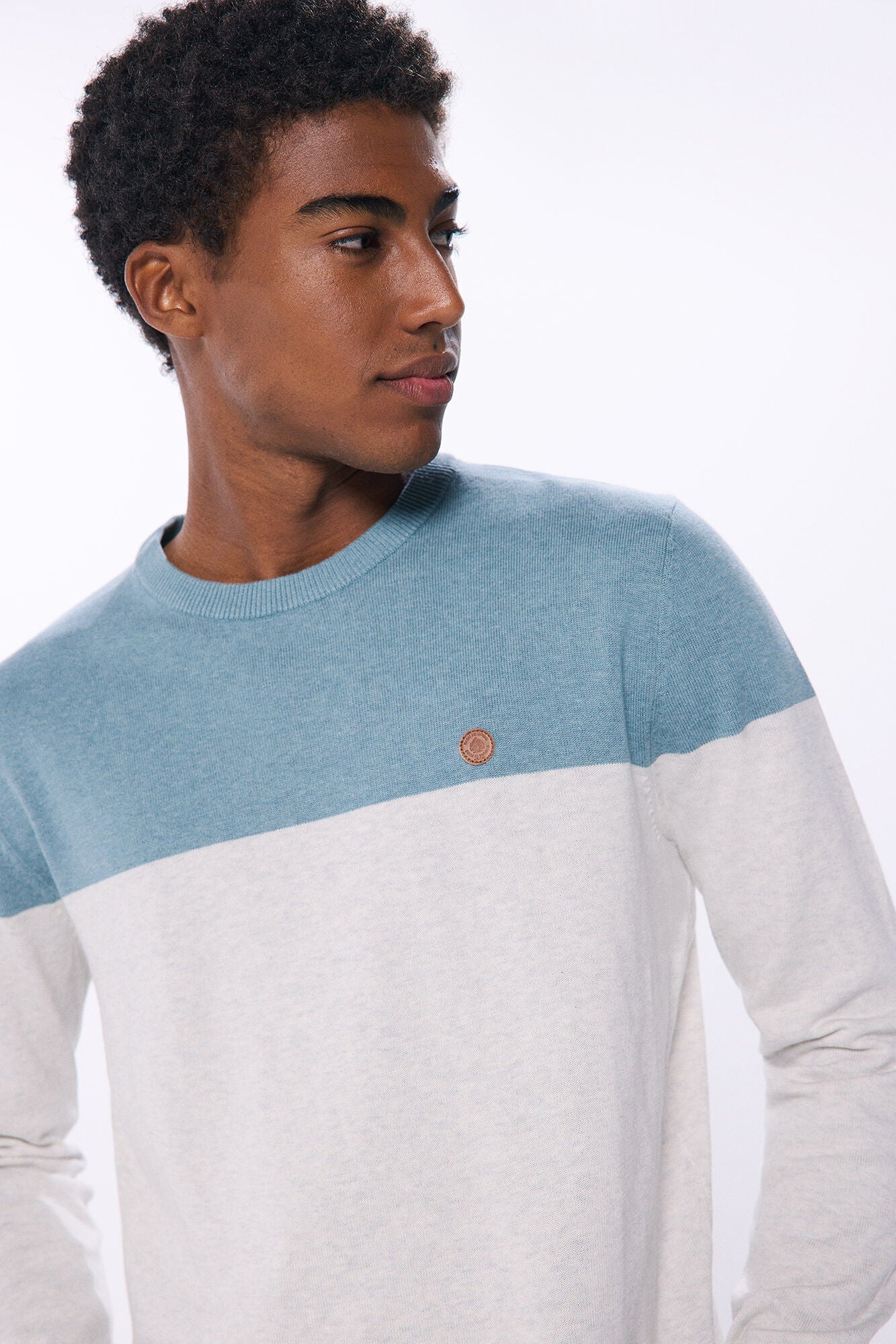 Basic color block sweater