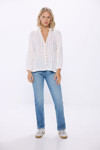 Structured blouse with borders