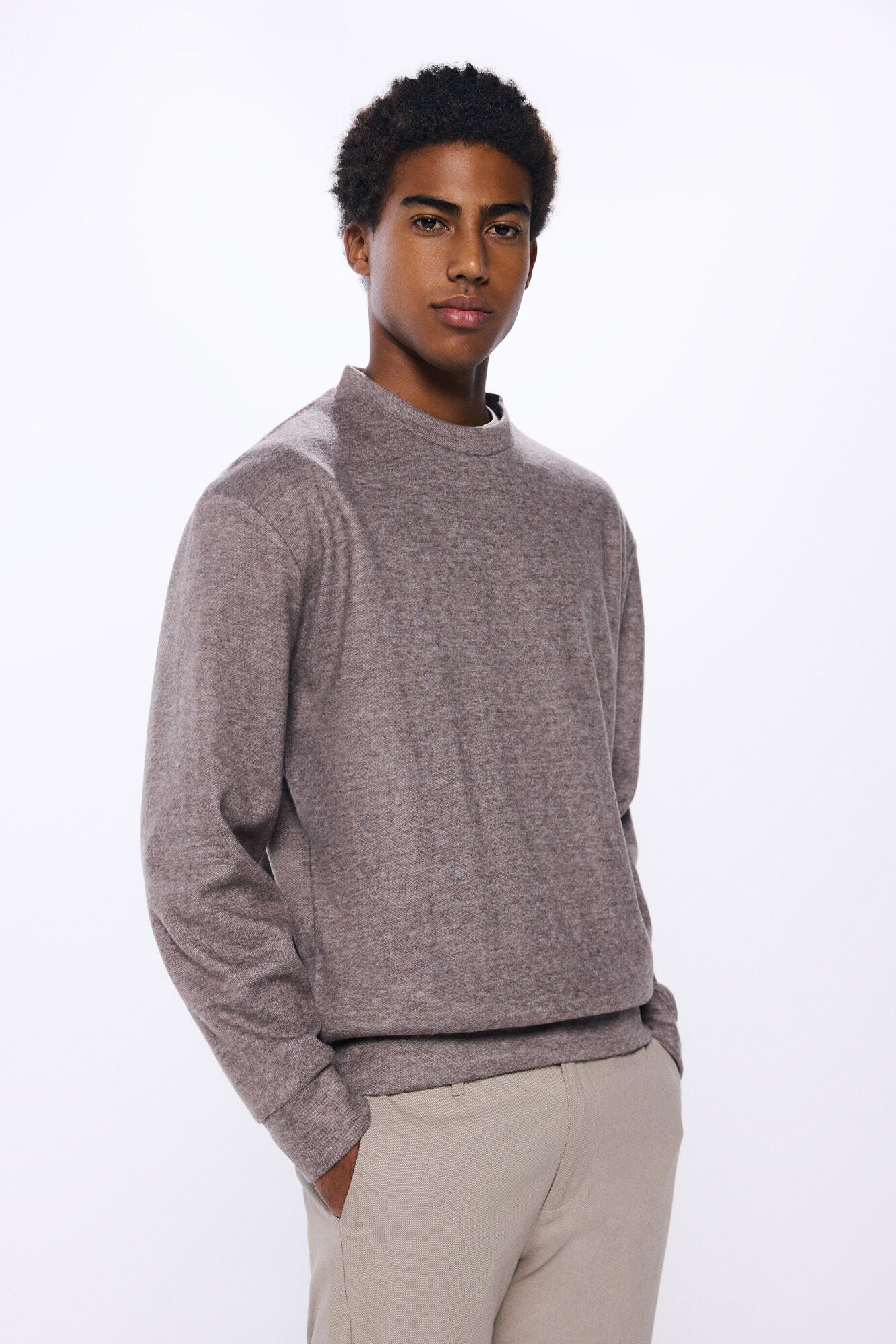 Textured sweatshirt