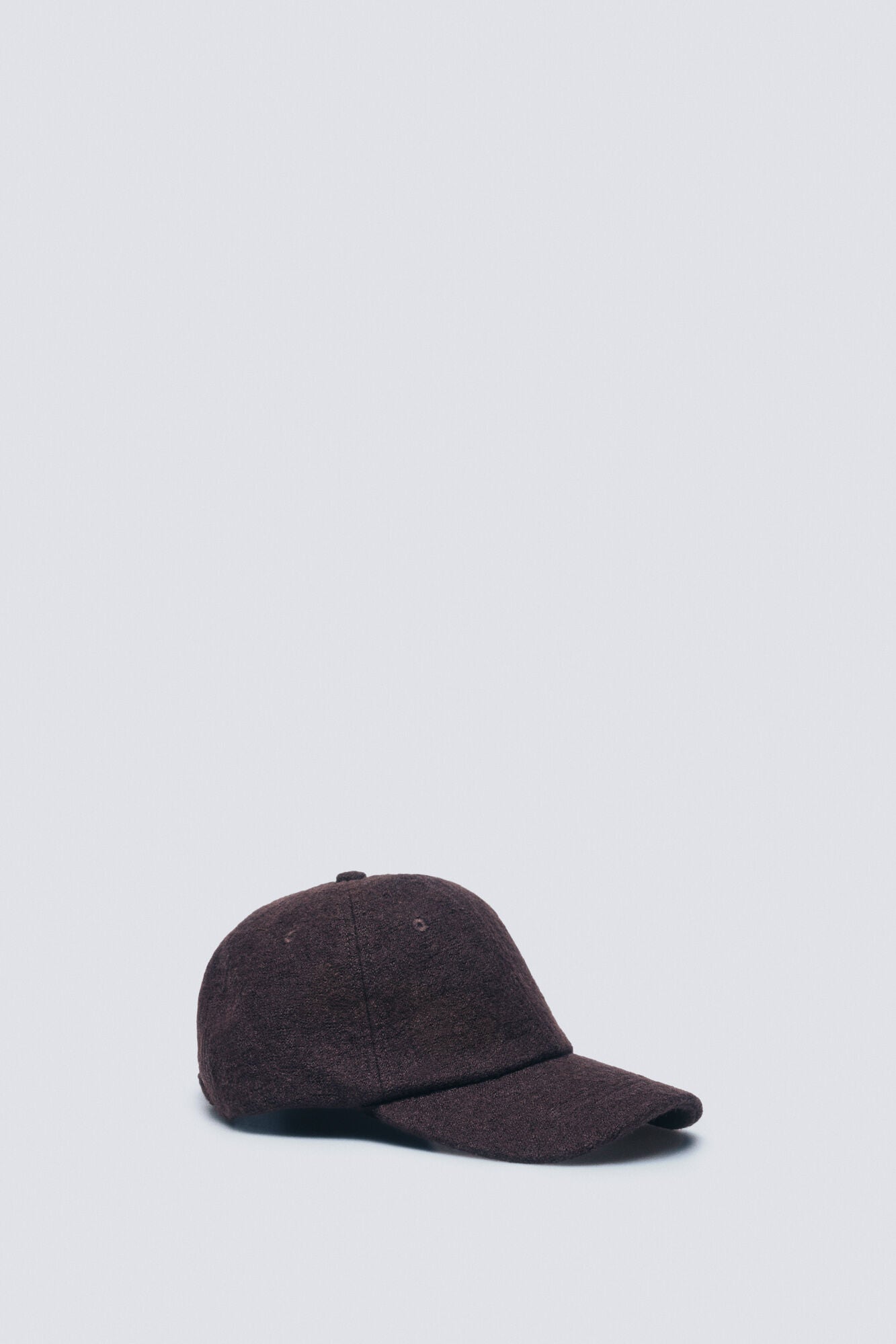 Brown wool baseball cap