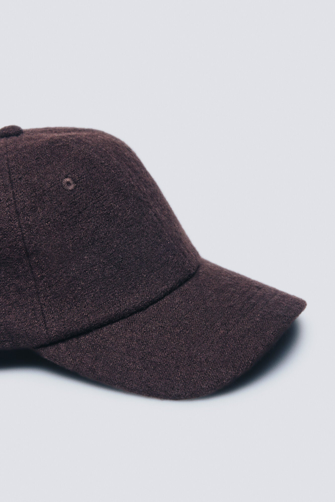 Brown wool baseball cap