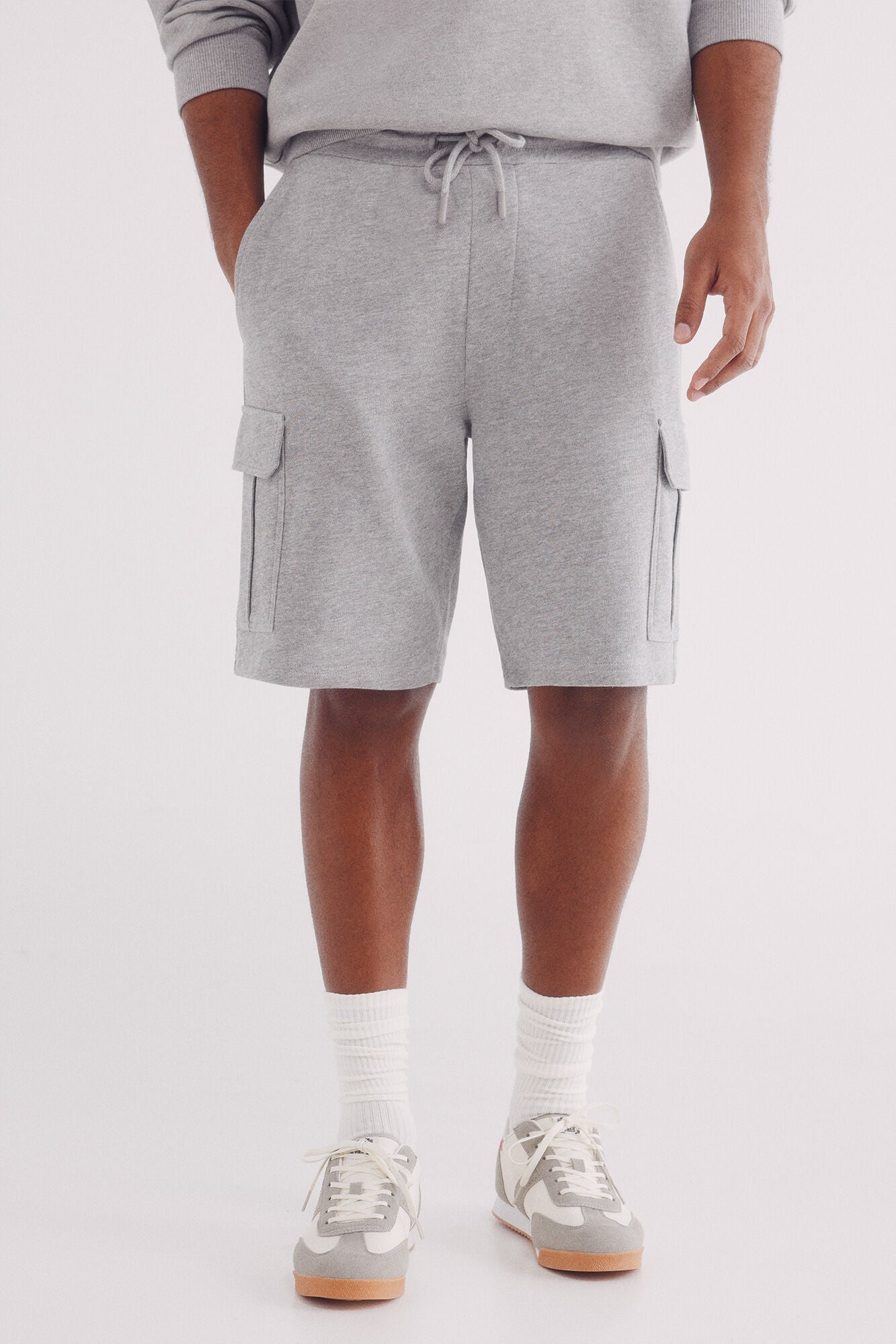 Textured Bermuda shorts