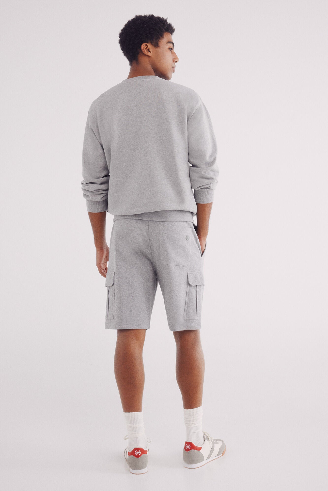 Textured Bermuda shorts