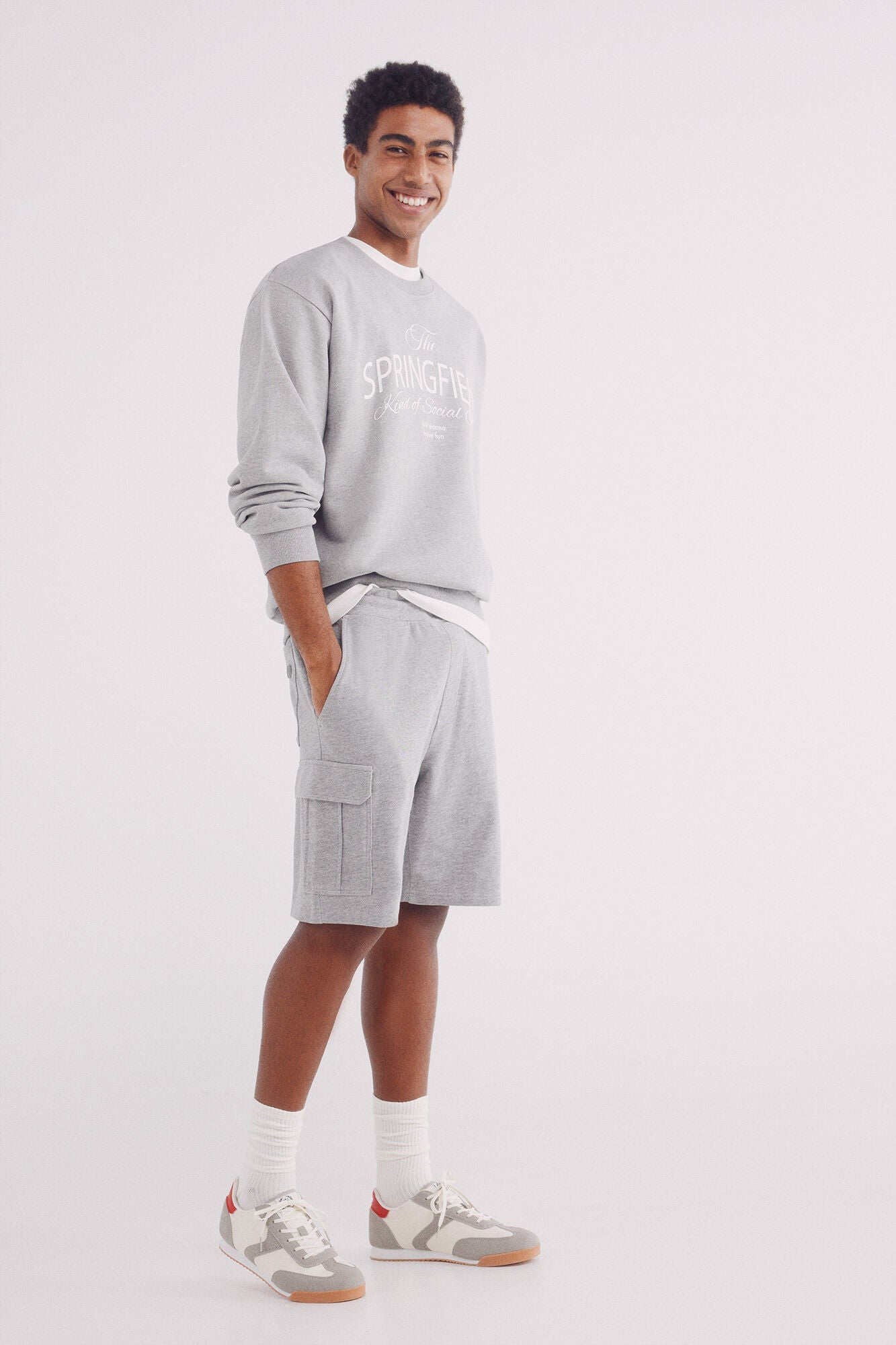 Textured Bermuda shorts