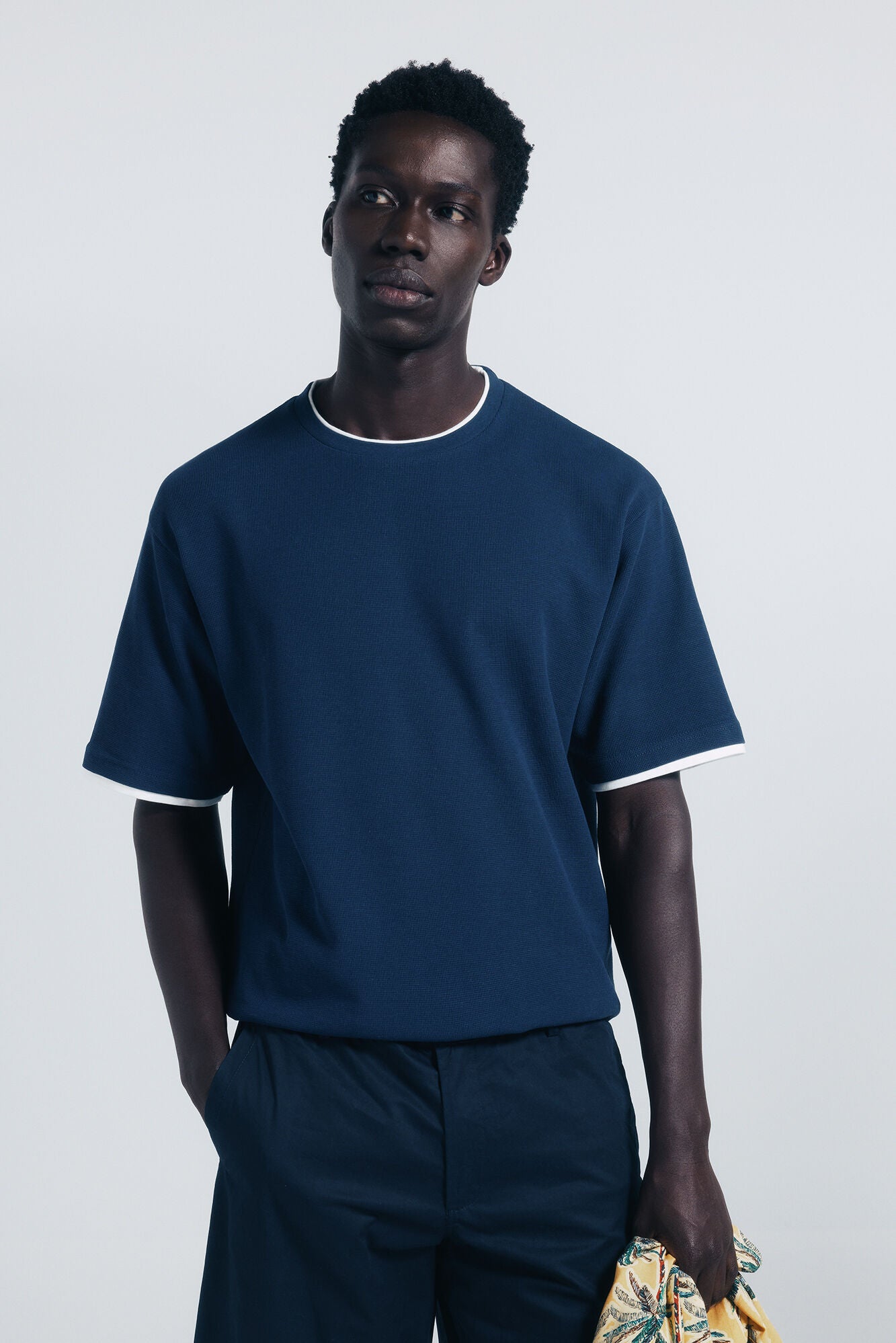 Double mini waffle t-shirt