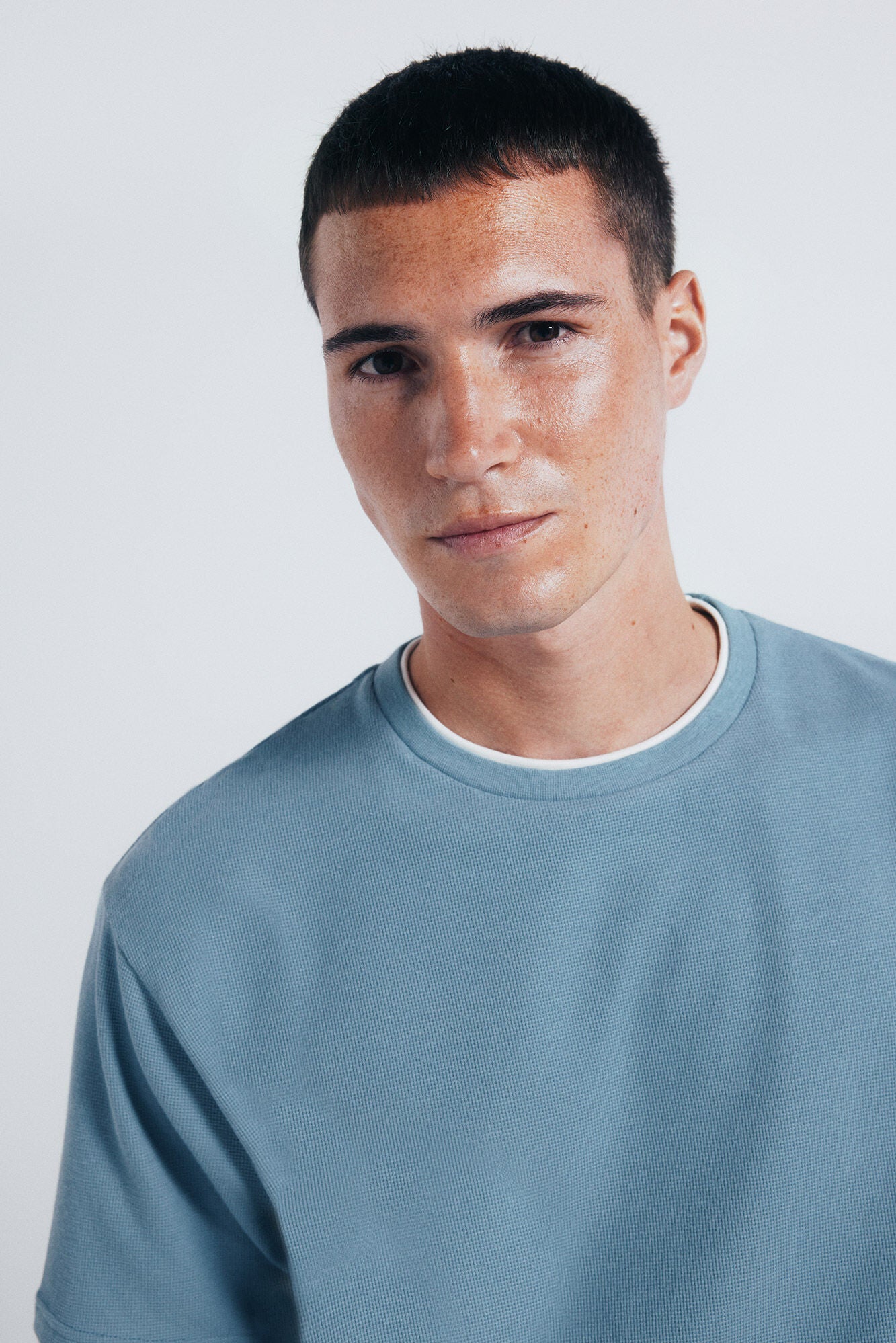 Double mini waffle t-shirt