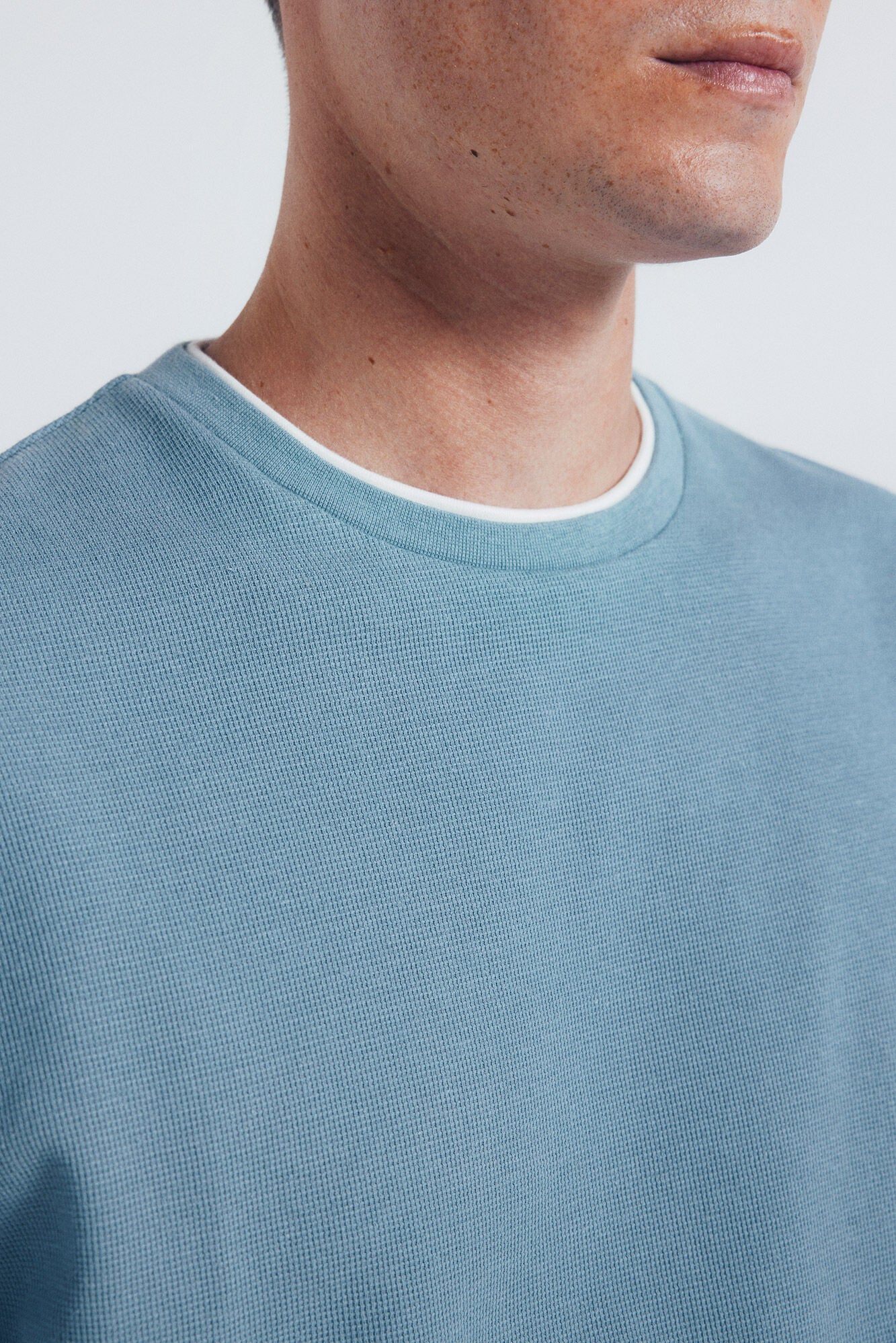 Double mini waffle t-shirt