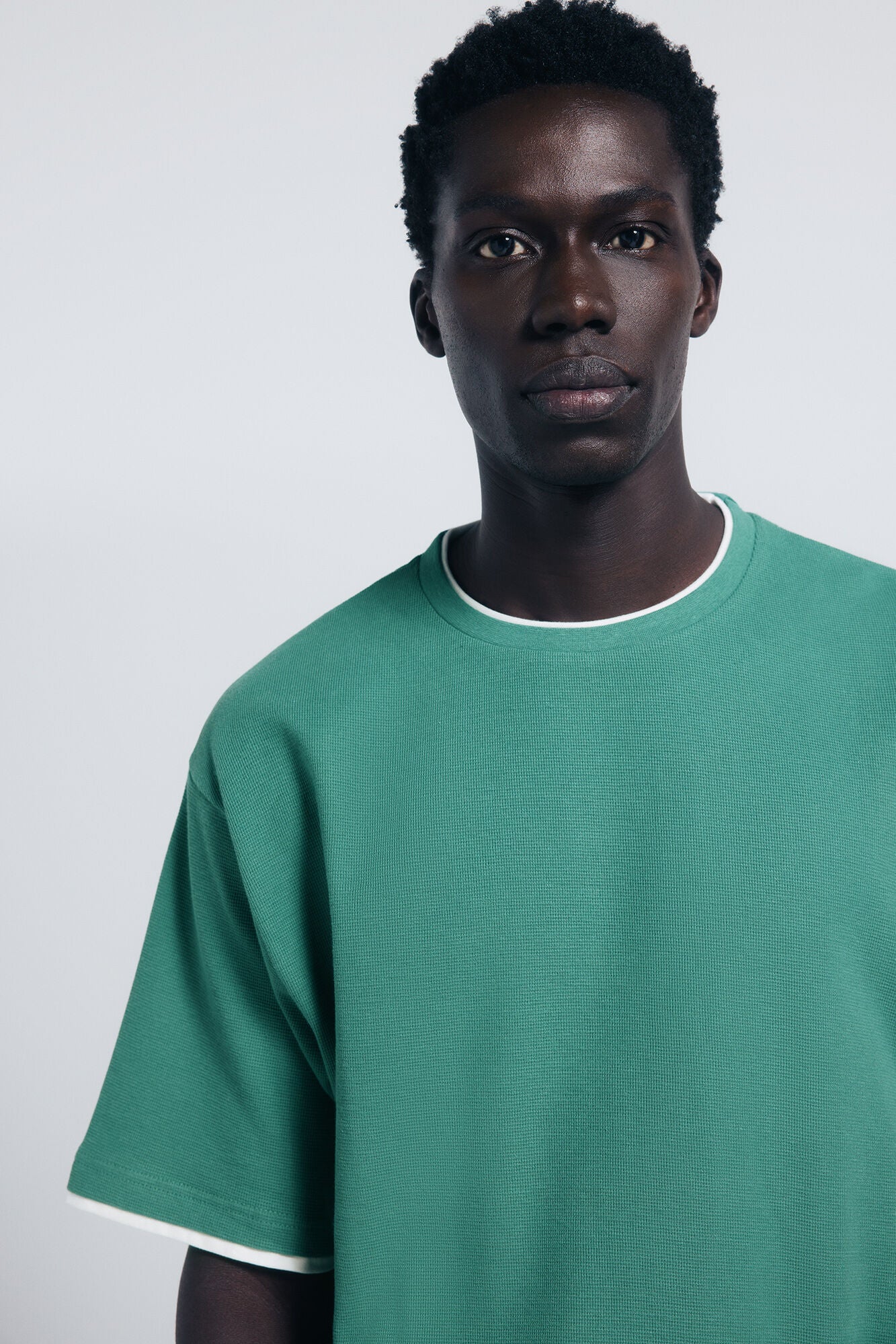 Double mini waffle t-shirt