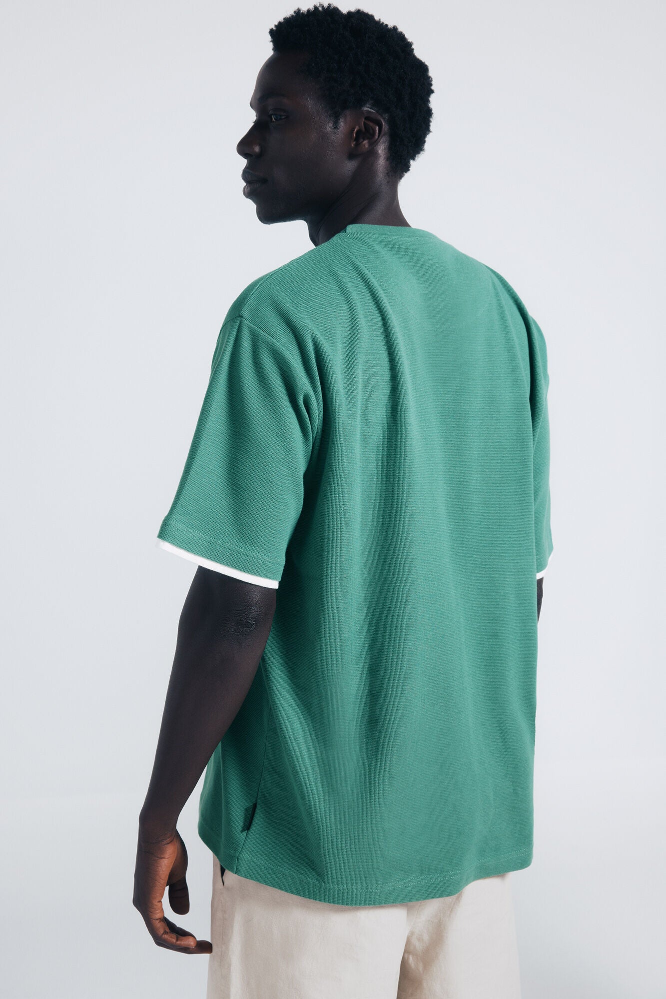 Double mini waffle t-shirt