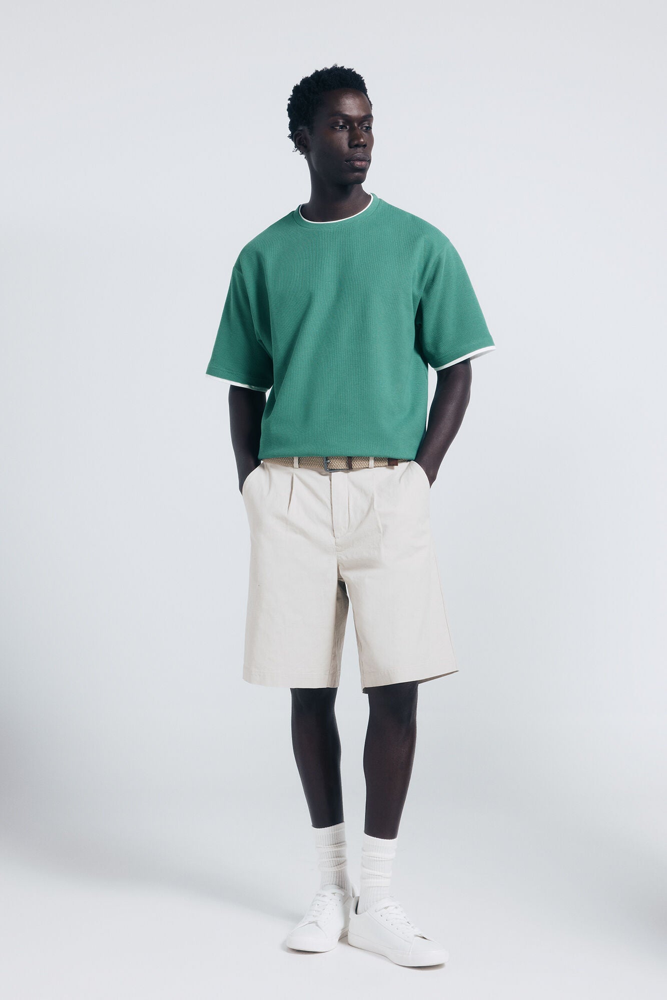 Double mini waffle t-shirt