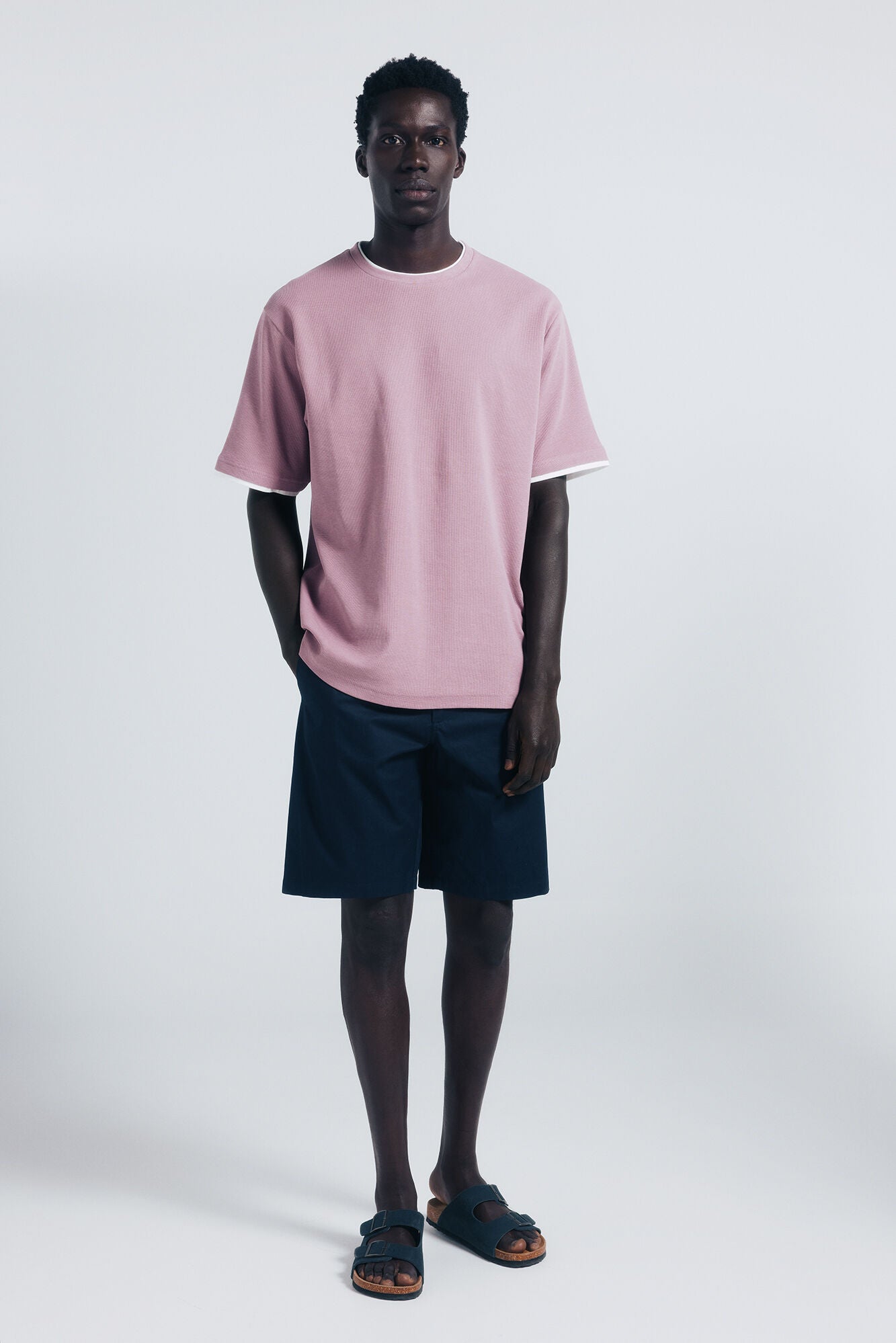 Double mini waffle t-shirt