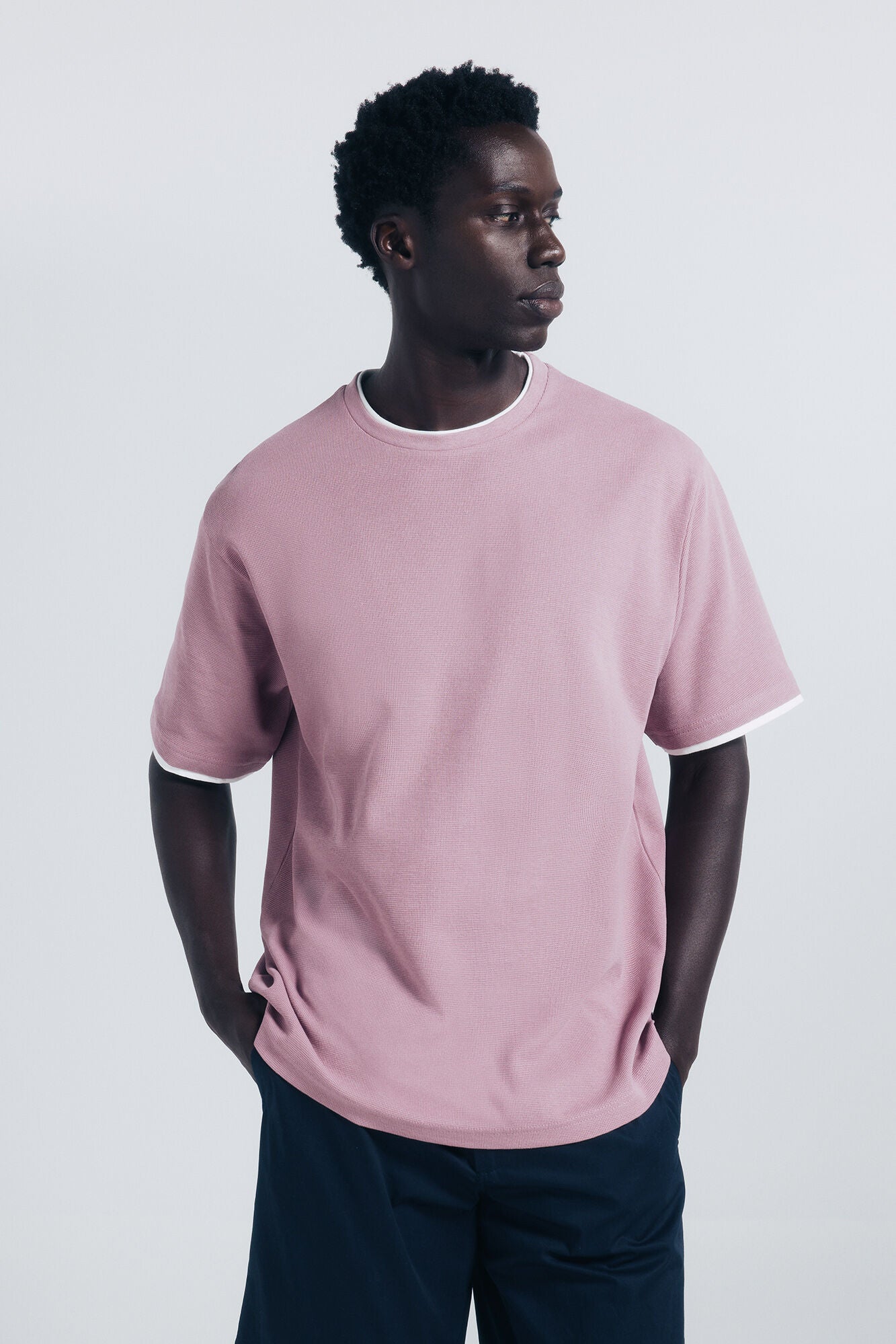 Double mini waffle t-shirt