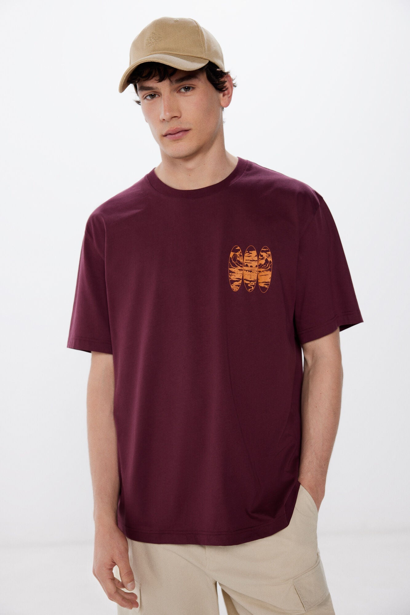 Surfboard landscape T-shirt