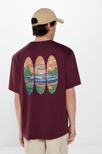 Surfboard landscape T-shirt