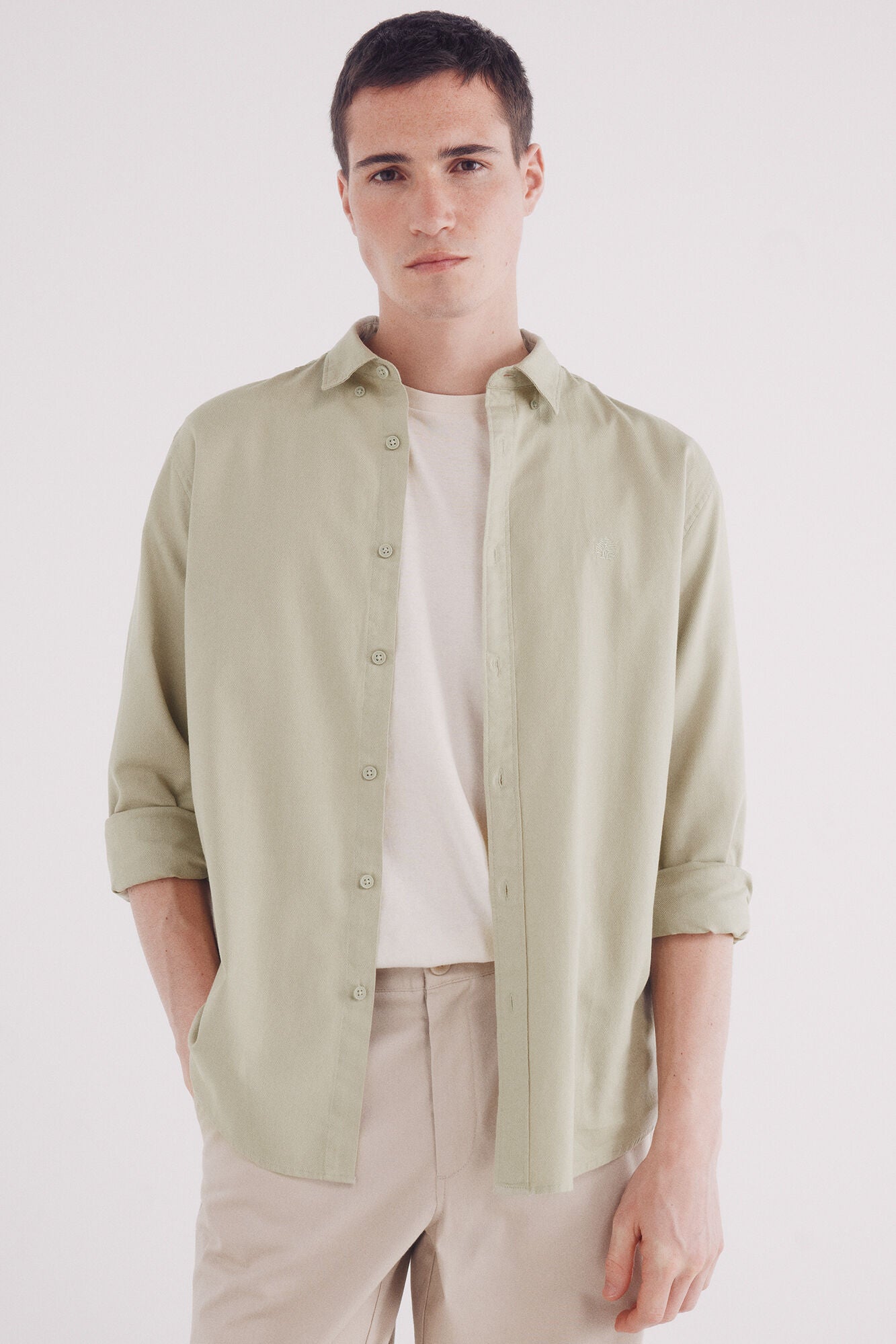 Dyed structured shirt