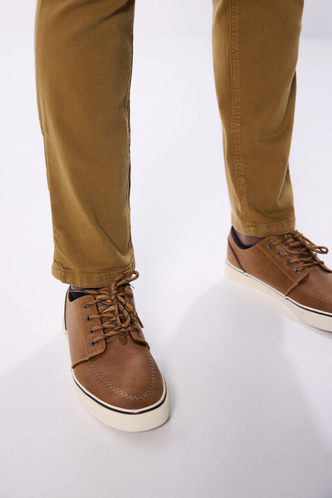 Slim fit coloured trousers