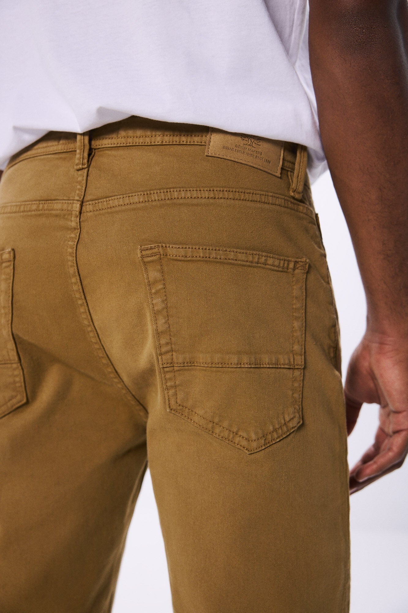 Slim fit coloured trousers