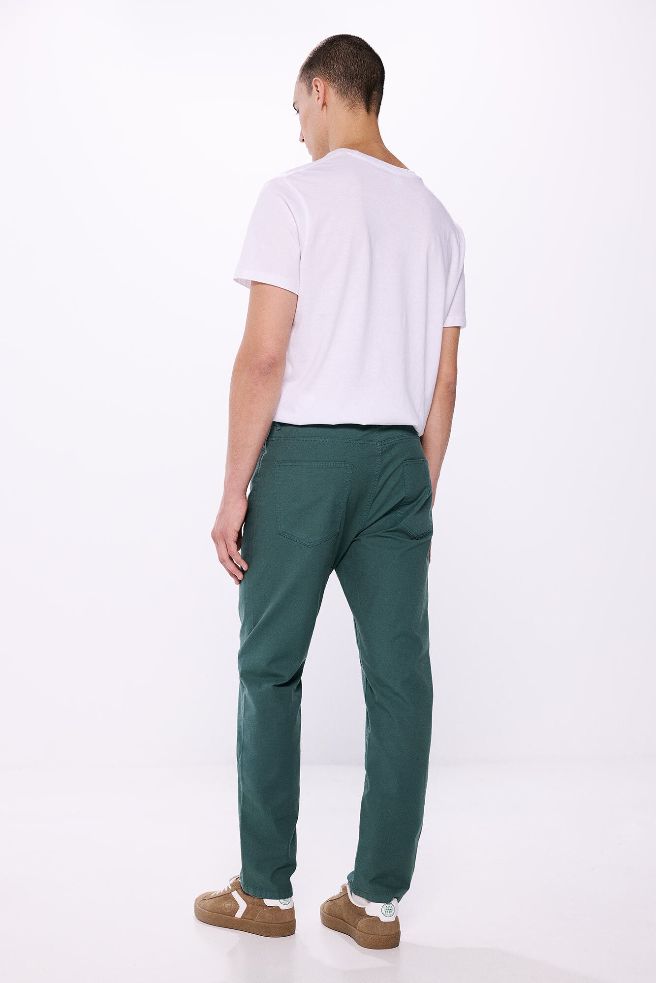 Slim fit coloured trousers