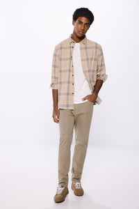 Slim fit coloured trousers