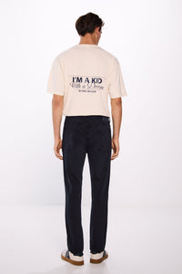 Slim fit washed colour trousers
