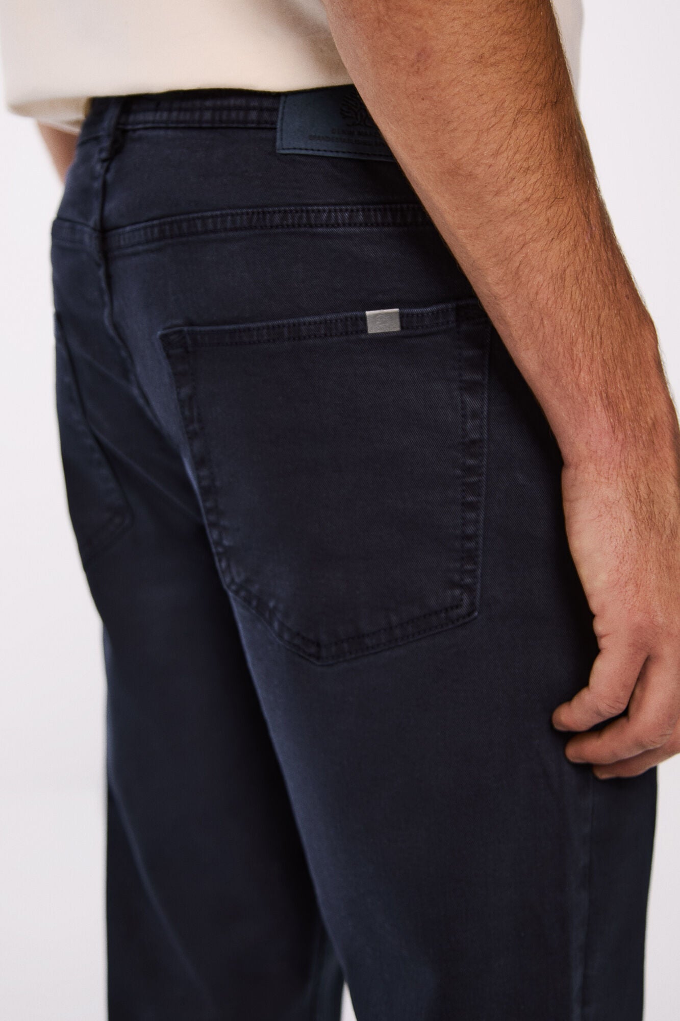 Slim fit washed colour trousers