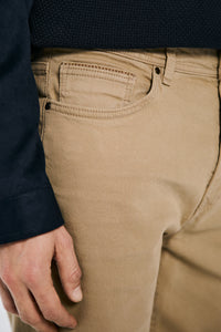 Slim fit washed colour trousers