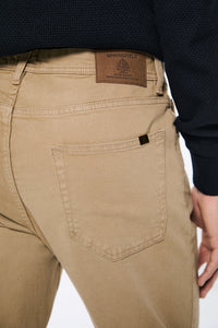 Slim fit washed colour trousers