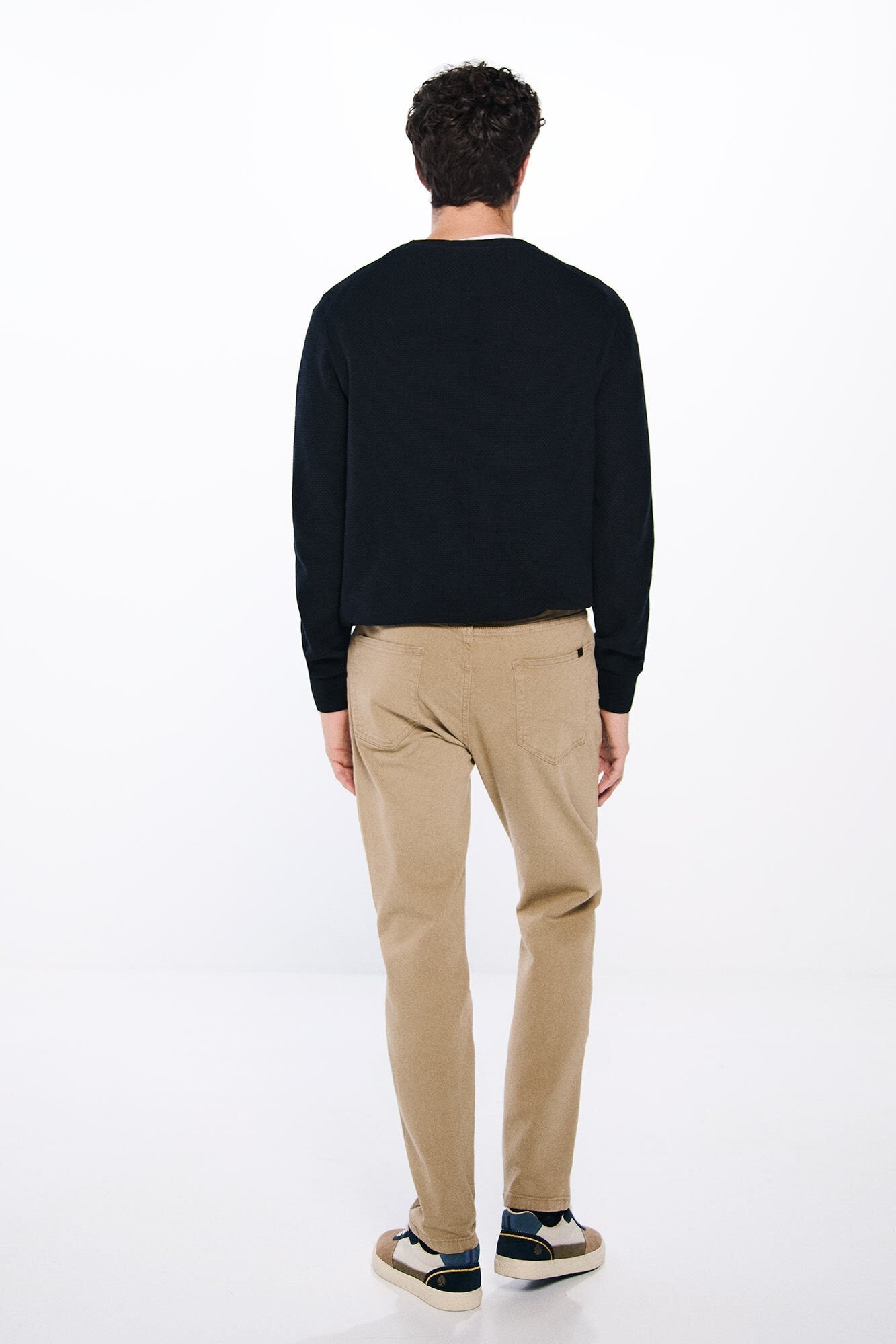 Slim fit washed colour trousers