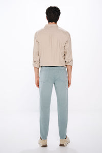 Slim fit washed colour trousers