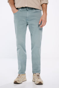 Slim fit washed colour trousers