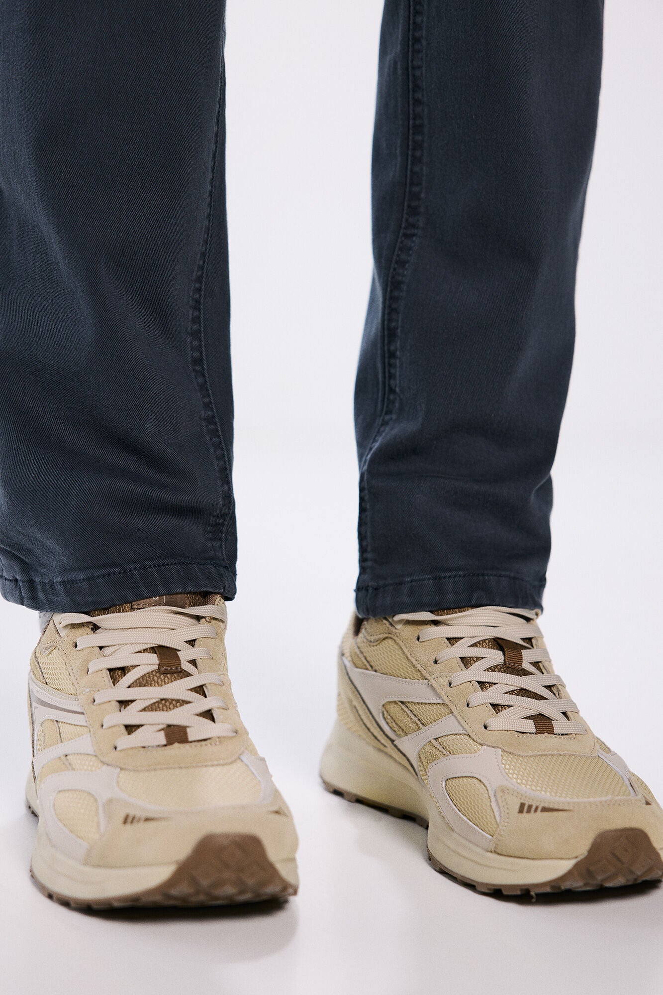 Slim fit washed colour trousers
