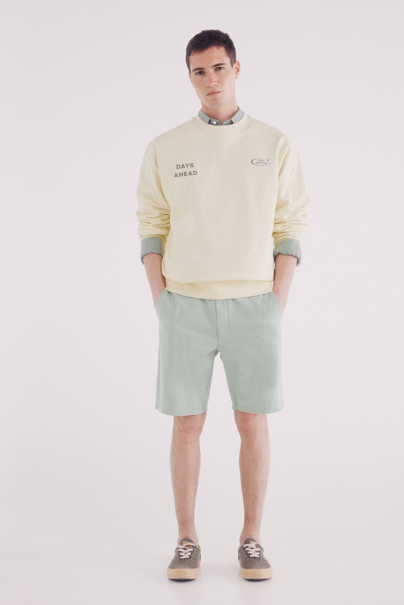 Bermuda structured color comfort fit