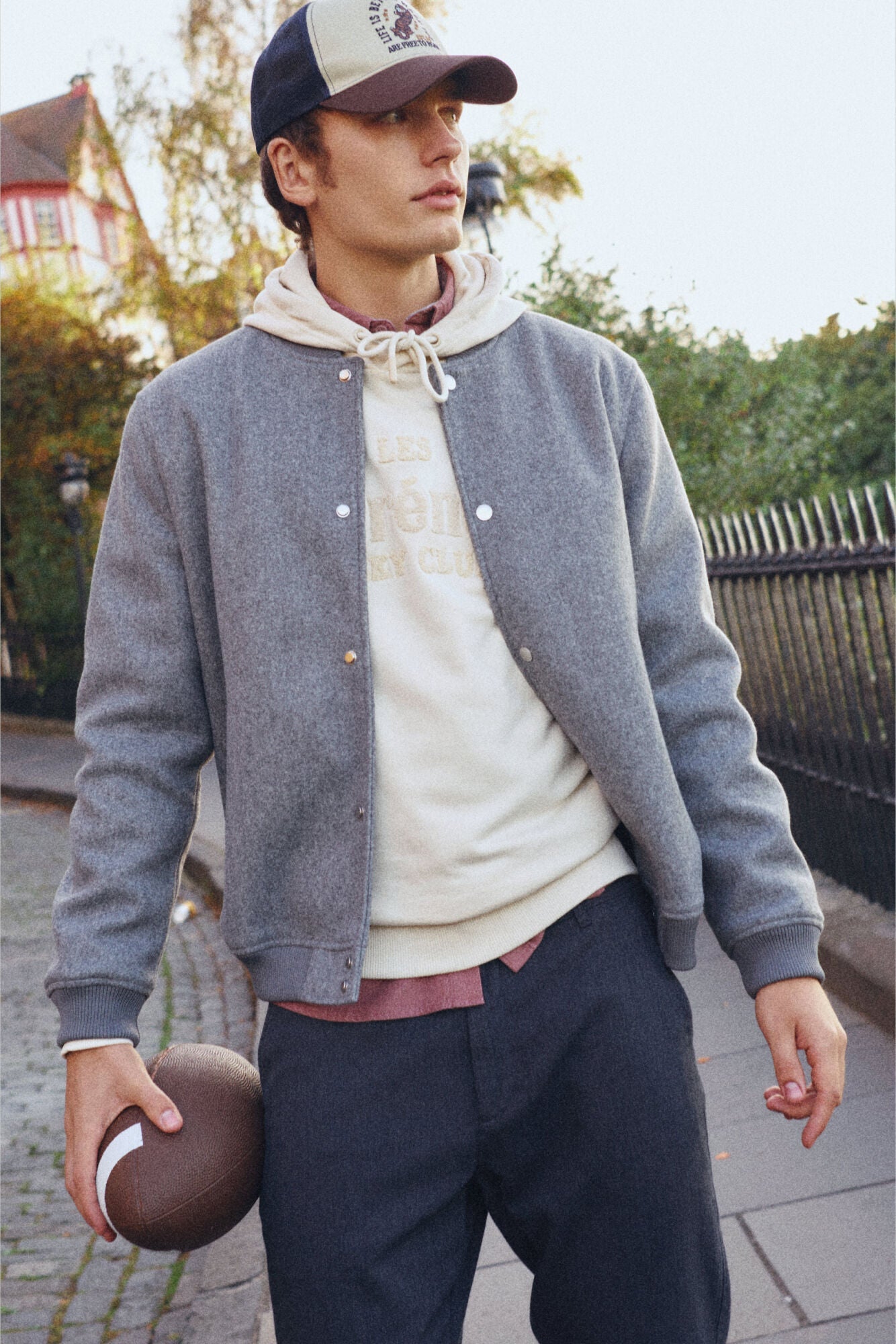 wool effect bomber jacket