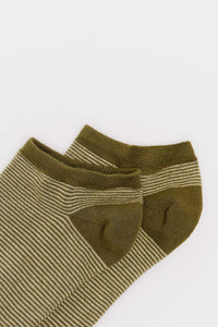 Micro-stripe ankle socks