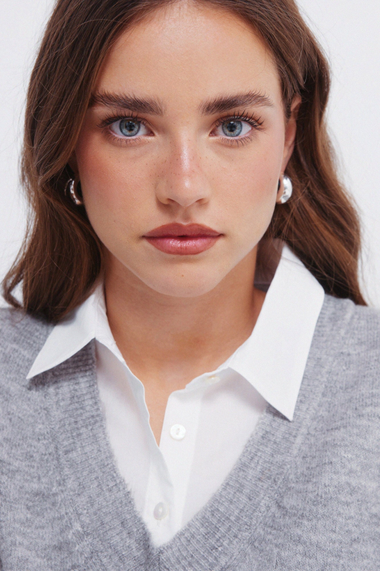 Combined shirt sweater