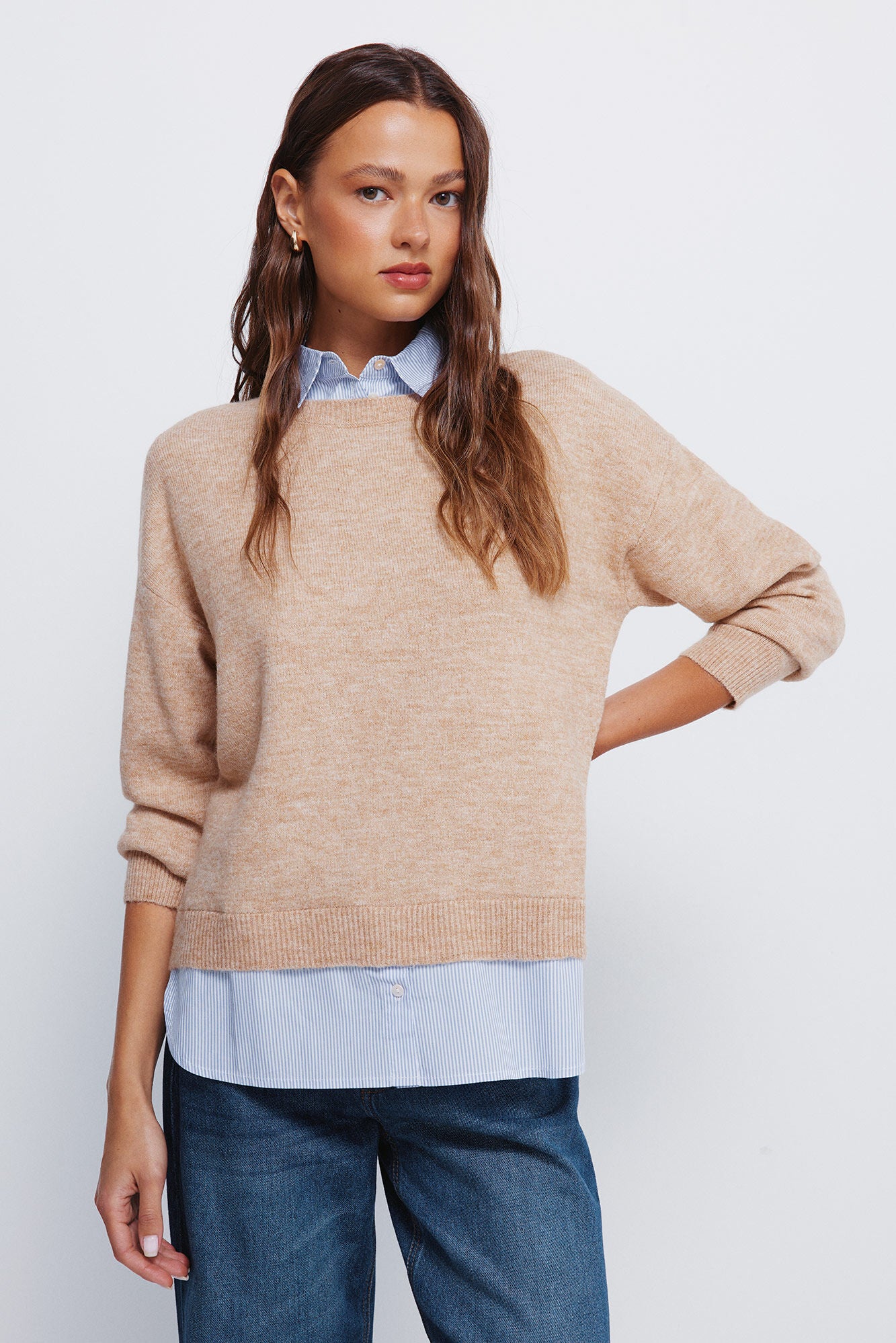 Combined shirt-style jersey