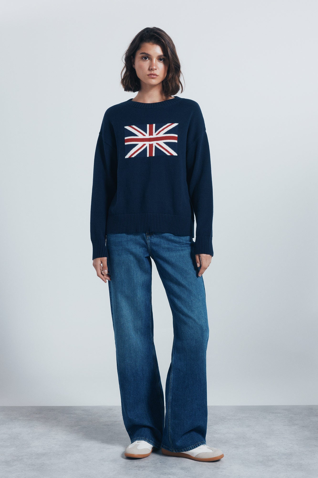 Flag intarsia jersey