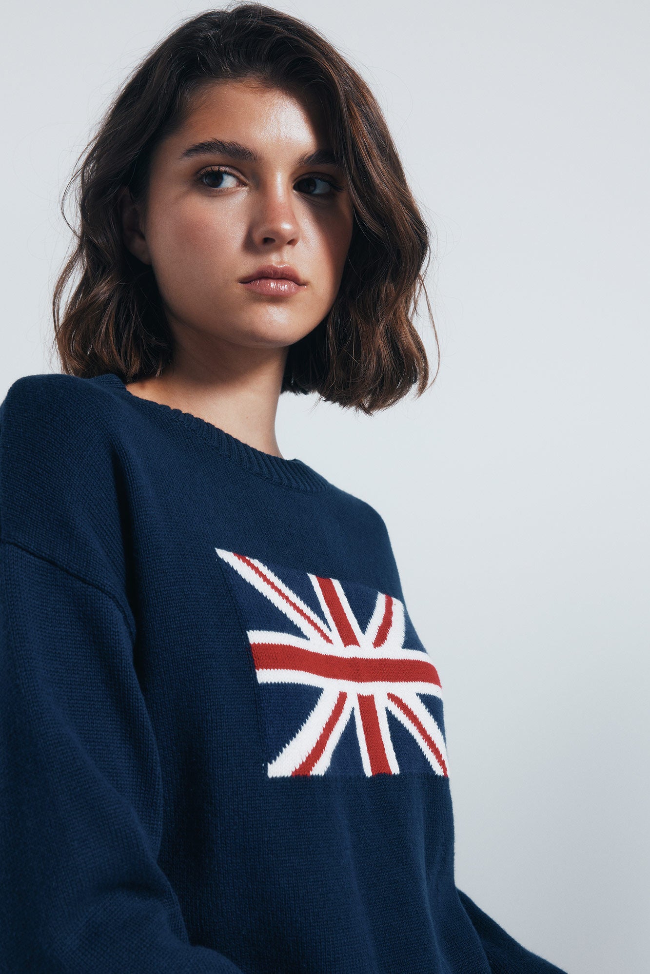 Flag intarsia jersey