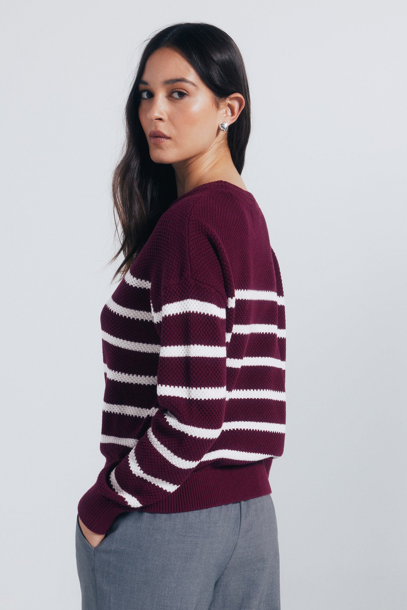 Striped cotton jersey