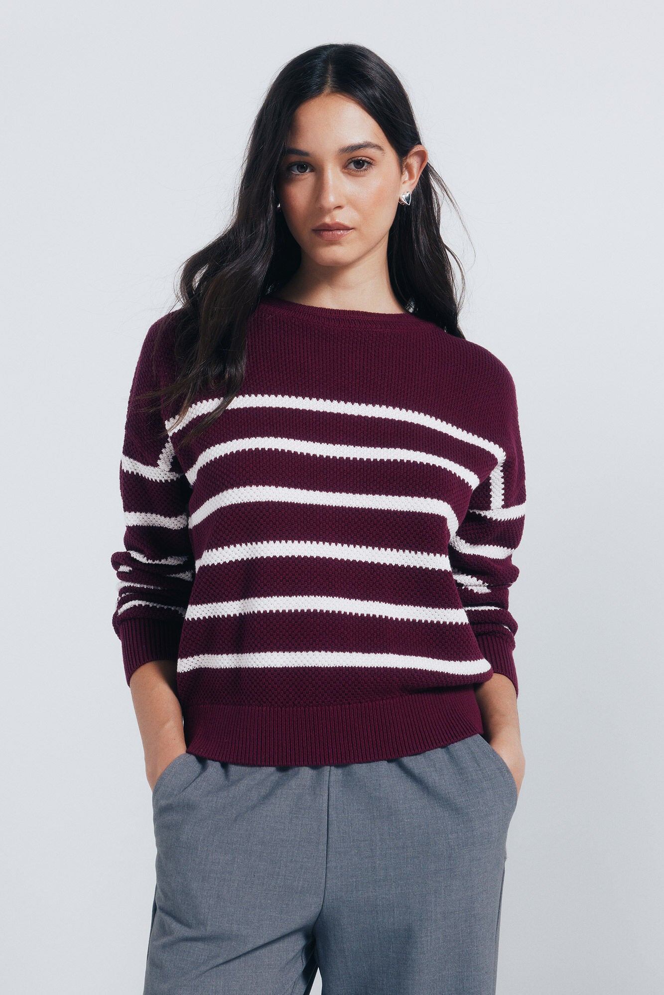 Striped cotton jersey
